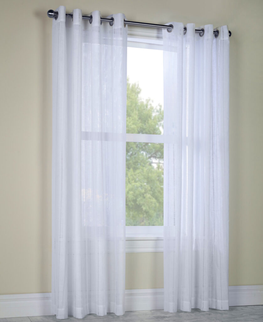 Broadway Sheer Faux Linen Grommet Panel Habitat The Curtain Shop