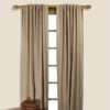 Homespun Double Lined Dual Header Curtain Panel - Image 3