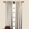 Homespun Double Lined Dual Header Curtain Panel - Image 2