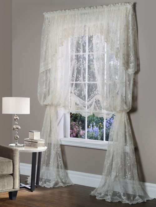 Mona Lisa Jacquard Lace Panel and Balloon Curtain - Habitat