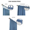 Weathermate Topsion Insulated 3 Ways To Hang Curtain Pair