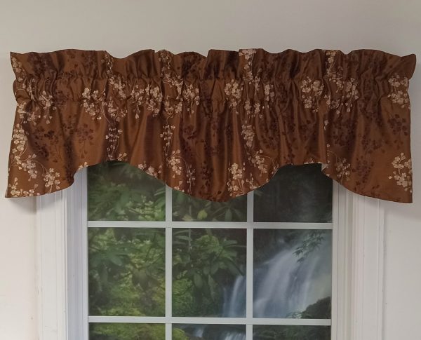 Reese Chocolate Embroidered M Valance