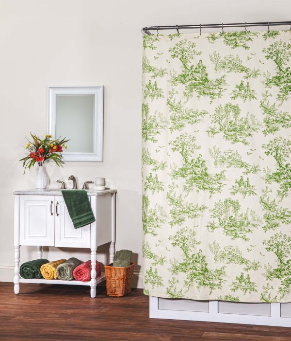 Shower Curtain Toile - Bouvier Green by Thomasville