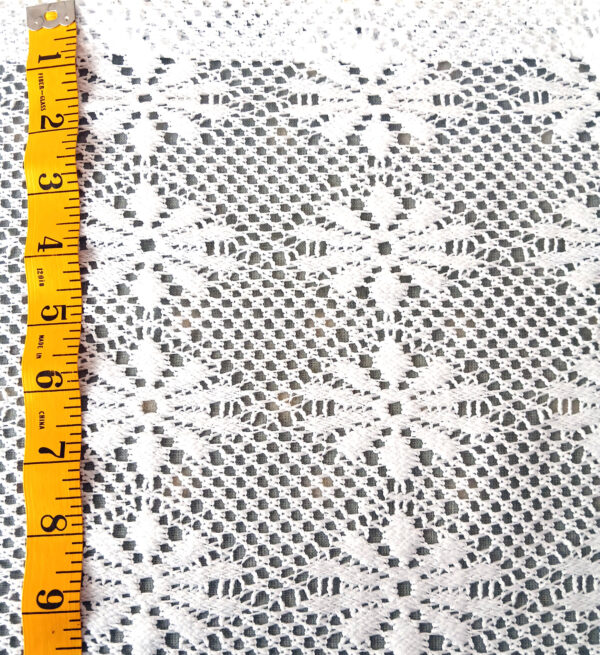 Crochet Lace Swag and Tier Curtain Pair - White - CLOSING OUT - Image 2