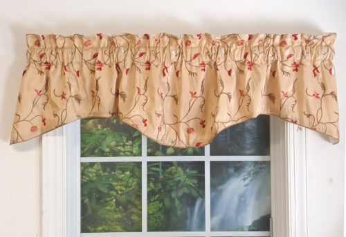 Embroidered M Shaped Valance