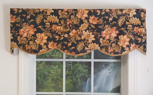 Luxuriance Ebony Unlined Cornice Valance