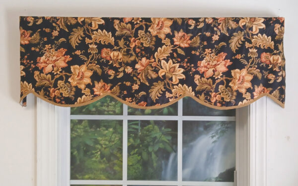 Luxuriance Ebony Unlined Cornice Valance